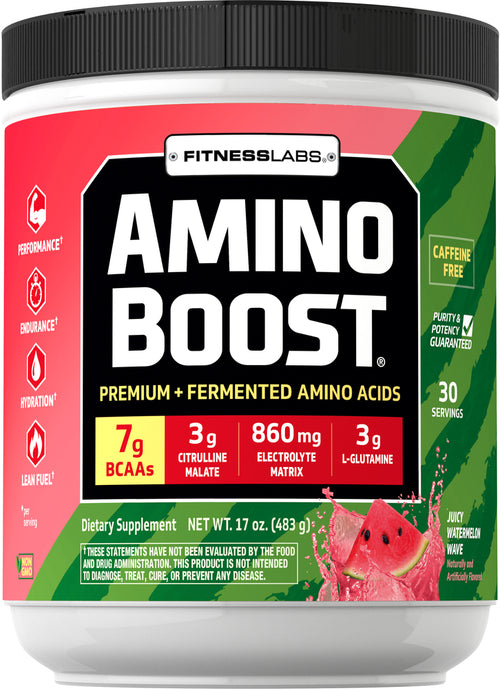 BCAA en polvo Amino Boost (sabor Juicy Watermelon Wave) 17 oz 483 g Botella/Frasco    