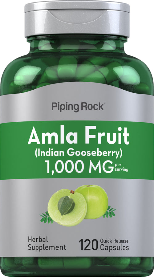 Amla Fruit (Indian Gooseberry), 1,000 mg (per serving), 120 Quick Release Capsules