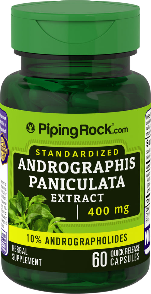 Extracto de paniculata andrographis 400 mg 60 Cápsulas de liberación rápida     