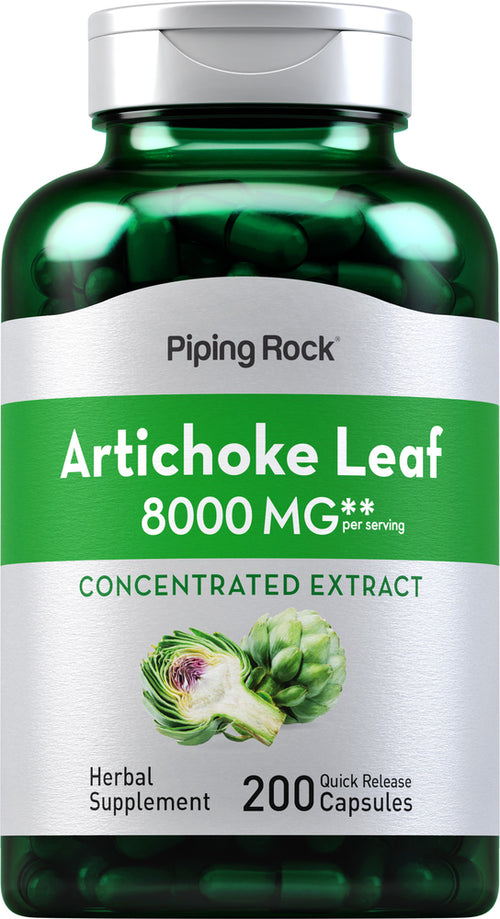 Extracto concentrado de hoja de alcachofa 8000 mg (por porción) 200 Cápsulas de liberación rápida     