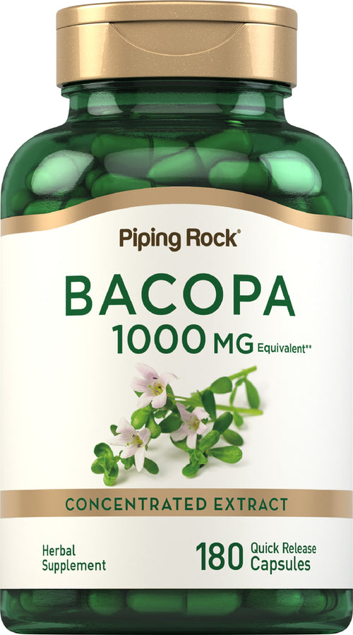 Bacopa Monnieri  1000 mg (por porción) 180 Cápsulas de liberación rápida     