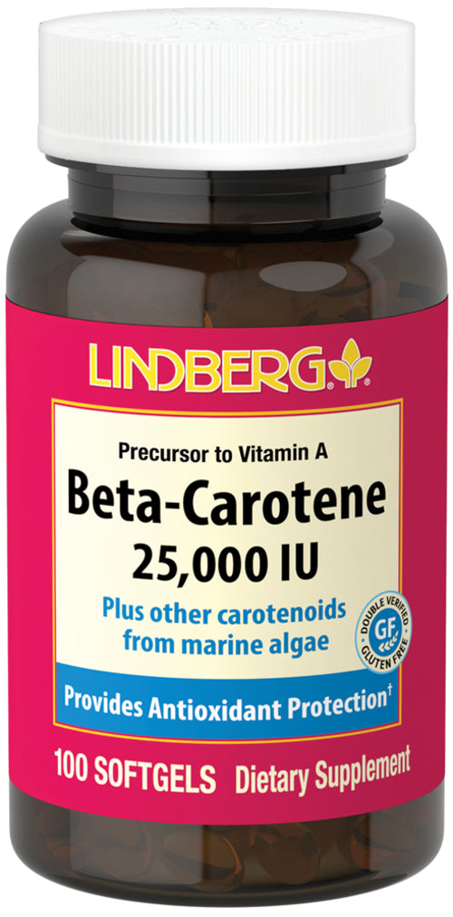 Beta Carotene, 25,000 IU, 100 Quick Release Softgels