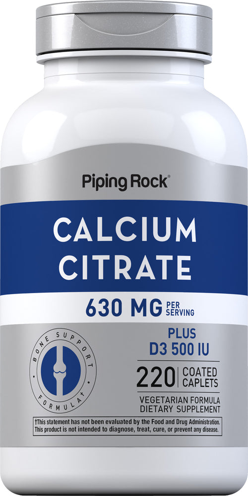 Citrato de calcio (630 mg) con vitamina D3 (500 IU) 220 Comprimidos recubiertos       