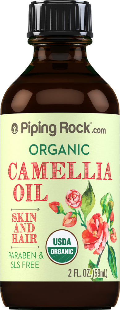 Camellia Pure Oil Cold Pressed (Organic), 2 fl oz (59 mL) Bottle...