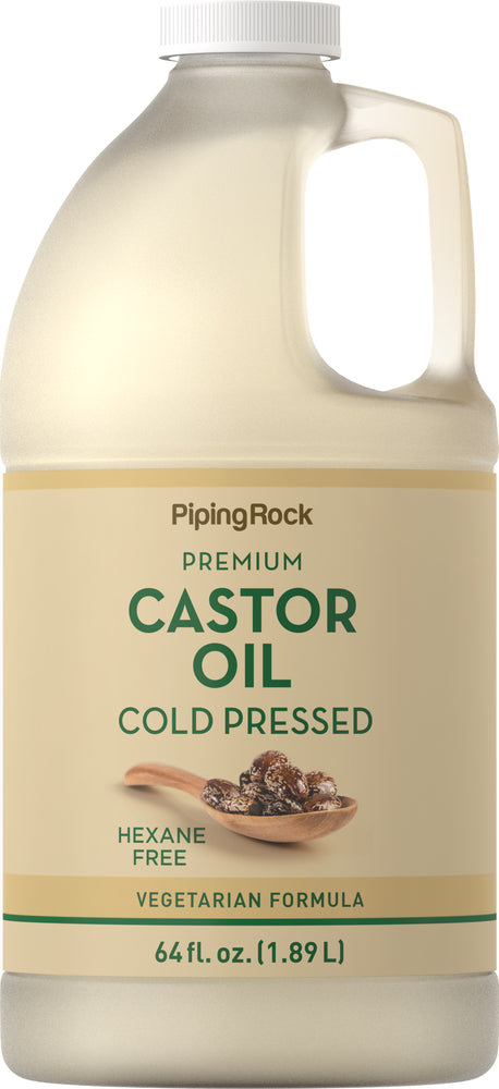 Castor Oil (Cold Pressed) Hexane Free, 64 fl oz (1.89 L) Bottle