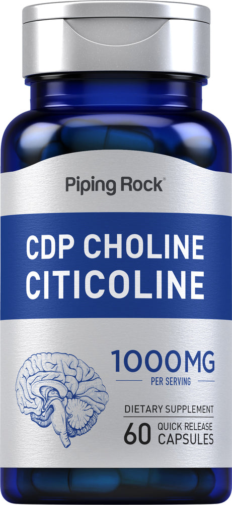 CDP Choline Citicoline, 1000 mg (per serving), 60 Quick Release Capsules