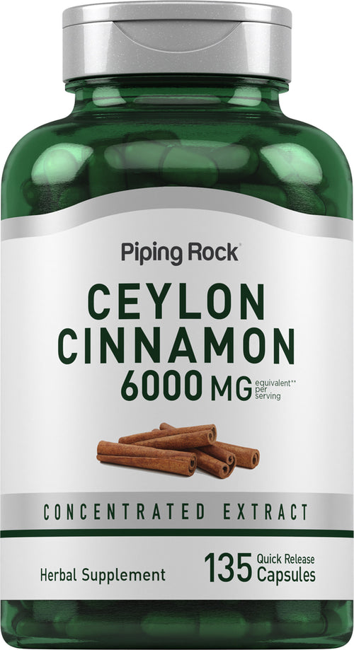 Ceylon Cinnamon, 6000 mg (per serving), 135 Quick Release Capsules