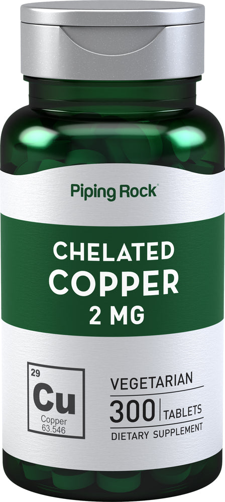 Chelated Copper (Amino Acid Chelate), 2 mg, 300 Tablets