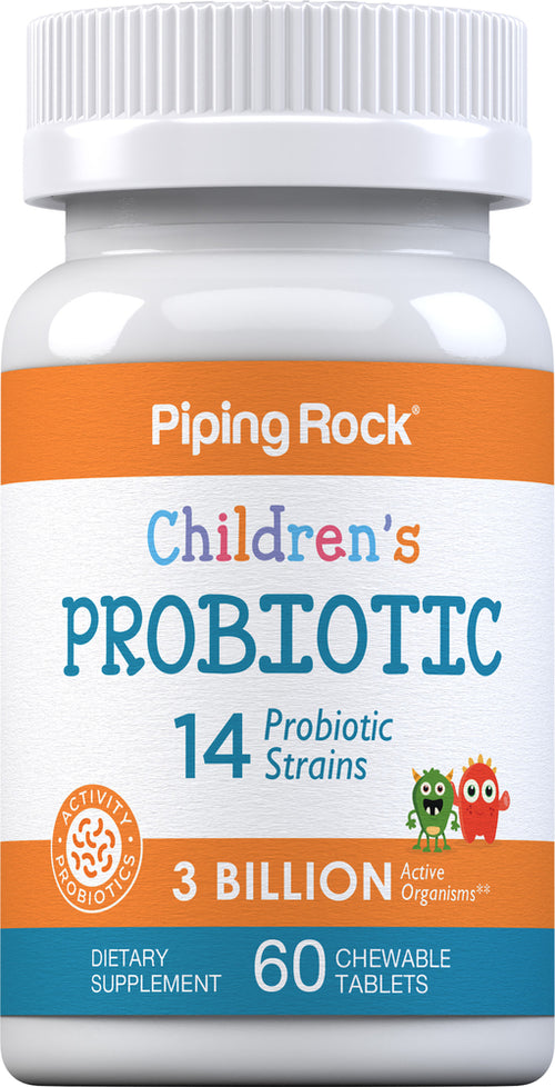 Children's Probiotic 14 Strains 3 Billion Organisms, 60 Chewable Tablets