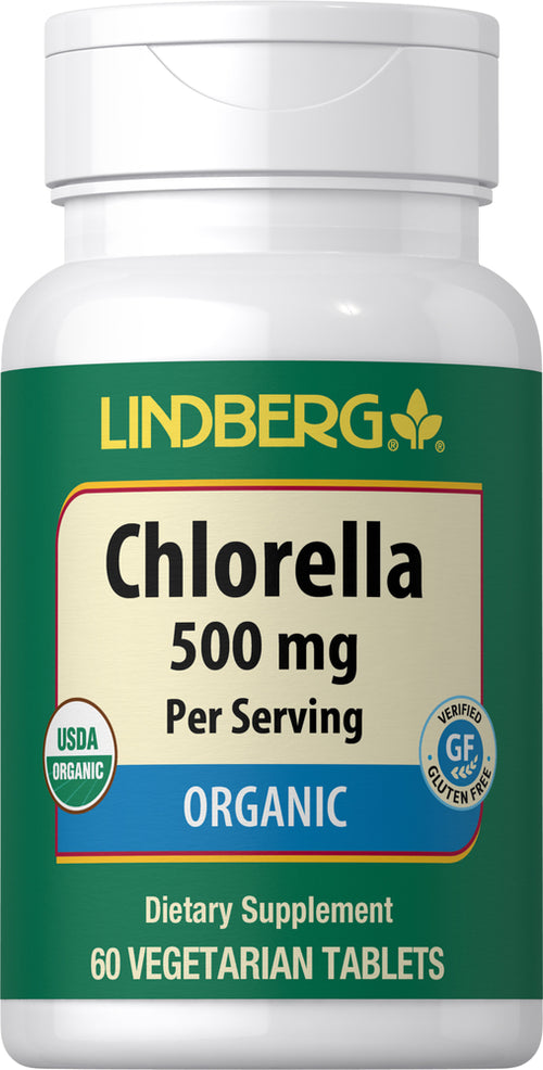 Chlorella (Organic), 500 mg (per serving), 60 Vegetarian Tablets