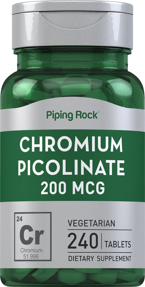 Picolinato de cromo  200 mcg 240 Tabletas     