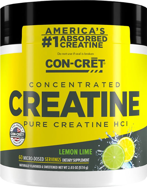 Clorhidrato de creatina CON-CRET (sabor lima-limón) 61.4 g Botella/Frasco      