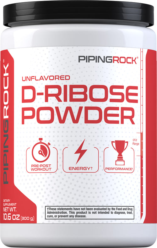 D-Ribose Powder 100% Pure, 10.6 oz (300 g) Bottle