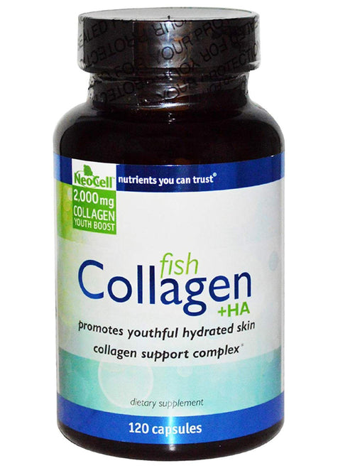 Fish Collagen + Hyaluronic Acid, 120 Capsules