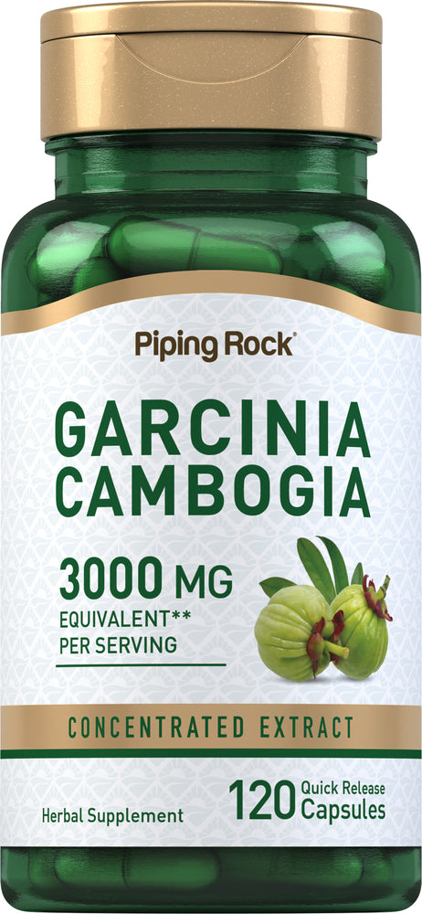 Garcinia cambogia y picolinato de cromo 1000 mg (por porción) 120 Cápsulas de liberación rápida     