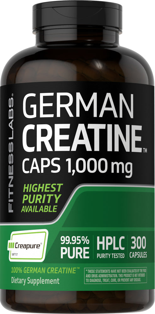 German Monohidrato de creatina (Creapure) 1000 mg 300 Cápsulas     