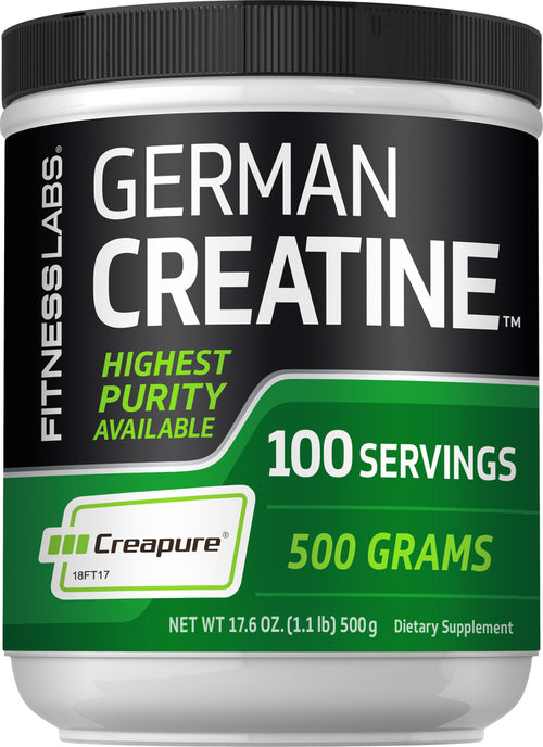 German Creatine Monohydrate (Creapure), 5000 mg (per serving), 1.1 lb (500 g) Bottle