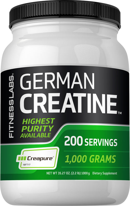 German Monohidrato de creatina (Creapure) 5000 mg (por porción) 2.2 lb 1000 g Botella/Frasco  