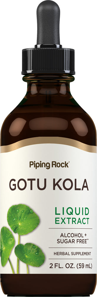 Extracto líquido de gotu kola - Sin alcohol 2 fl oz 59 mL Frasco con dosificador    