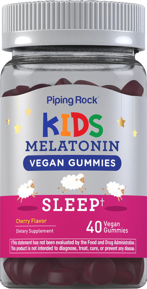 Gominolas infantiles para dormir de melatonina (Natural cherrylicious) 40 Veganska gummies       