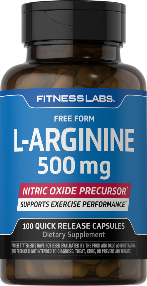 L-Arginine, 500 mg, 100 Capsules