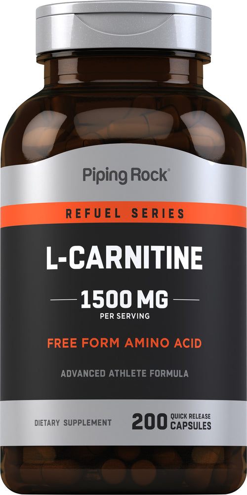 L-carnitina  1500 mg (por porción) 200 Cápsulas de liberación rápida     