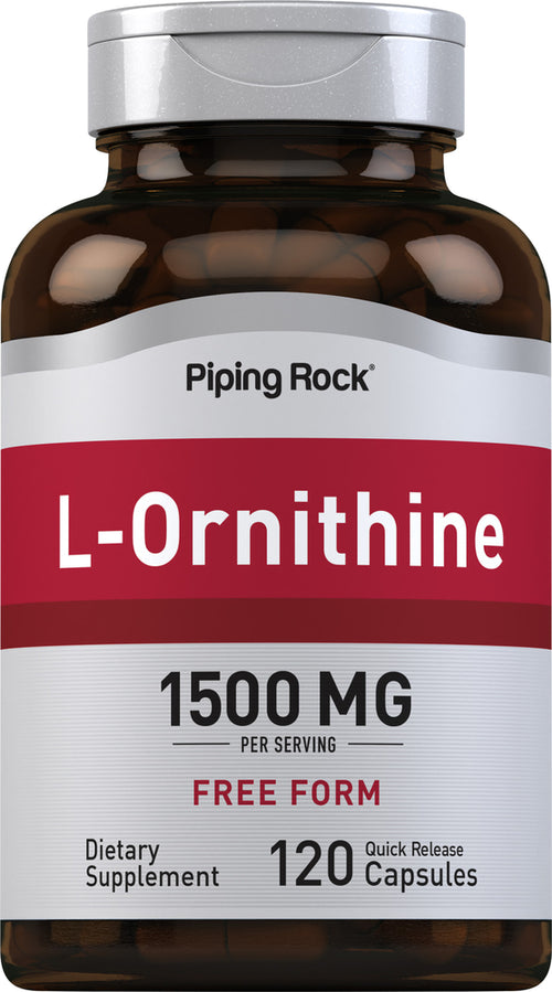 L-ornitina  1500 mg (por porción) 120 Cápsulas de liberación rápida     