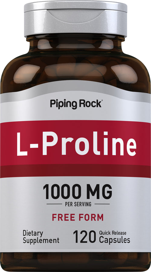 L-Proline, 1000 mg (per serving), 120 Quick Release Capsules