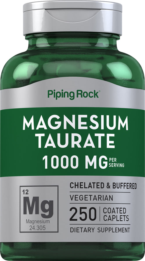 Magnesium Taurate, 1000 mg (per serving), 250 Coated Caplets