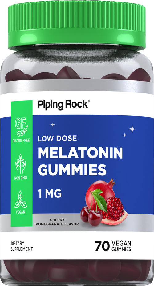 Melatonin (Cherry Pomegranate), 1 mg, 60 Vegan Gummies