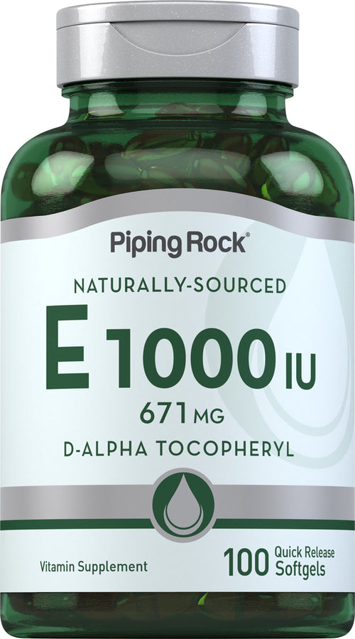 Natural Vitamin E, 1000 IU, 100 Quick Release Softgels