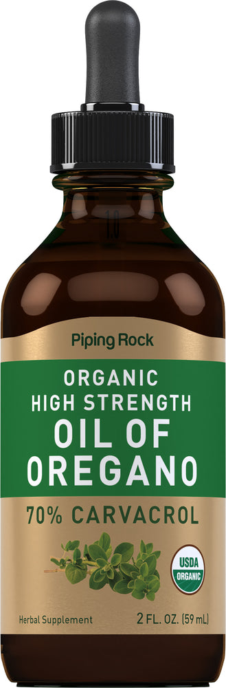 Oil of Oregano (Organic), 2 fl oz (59 mL) Dropper Bottle