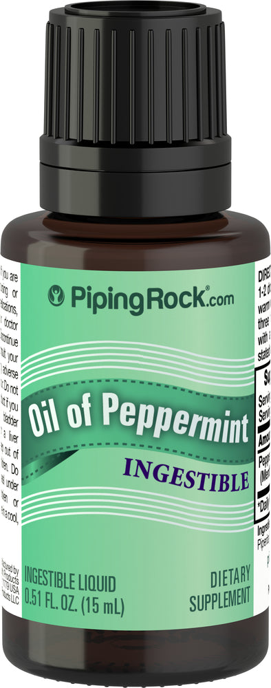 Oil of Peppermint Ingestible, 1/2 fl oz (15 mL) Dropper Bottle