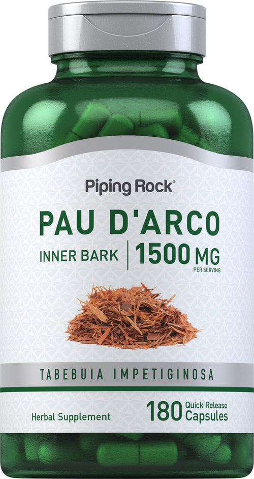 Pau d'Arco Inner Bark, 1500 mg (per serving), 180 Quick Release Capsules