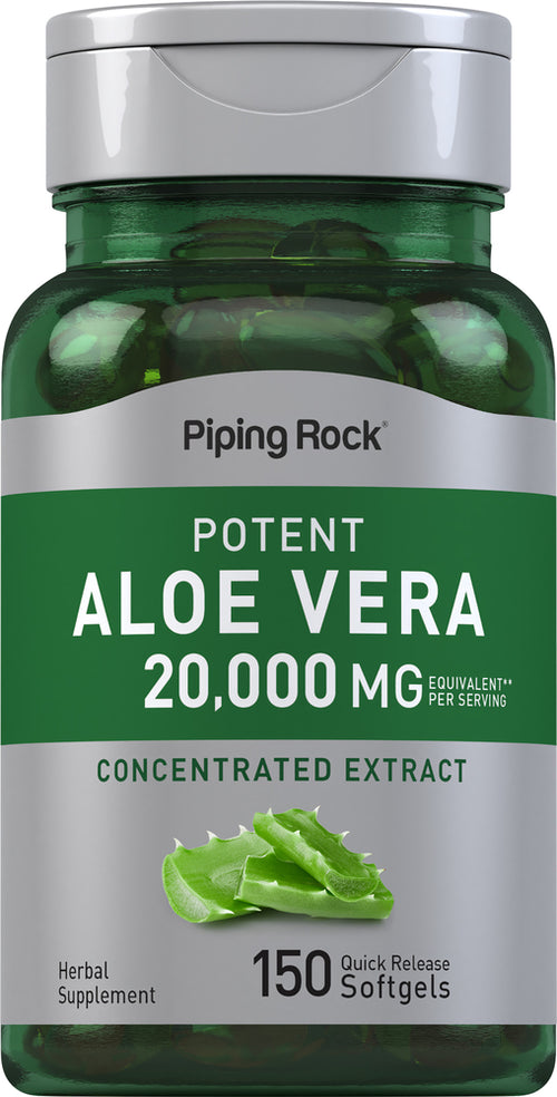 Potent Aloe Vera, 20,000 mg (per serving), 150 Quick Release Softgels