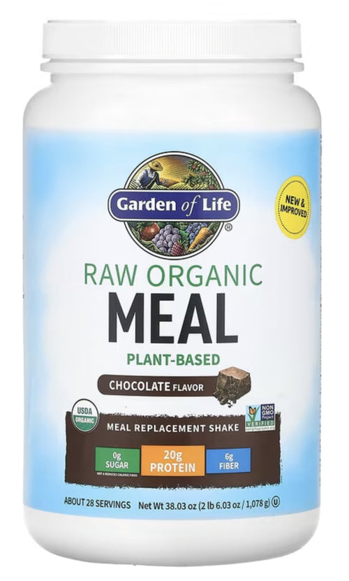 Raw Organic Meal Powder (Chocolate), 35.9 oz (1017 g) Bottle