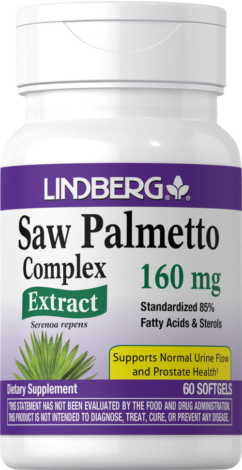 Saw Palmetto Complex Standardized Extract, 160 mg, 60 Softgels