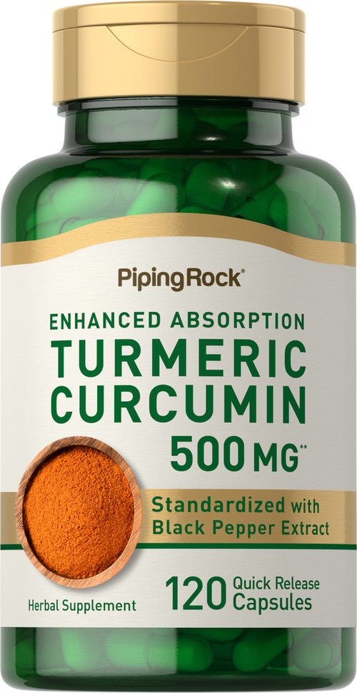 Standardized Turmeric Curcumin Complex, 500 mg, 120 Quick Release Capsules