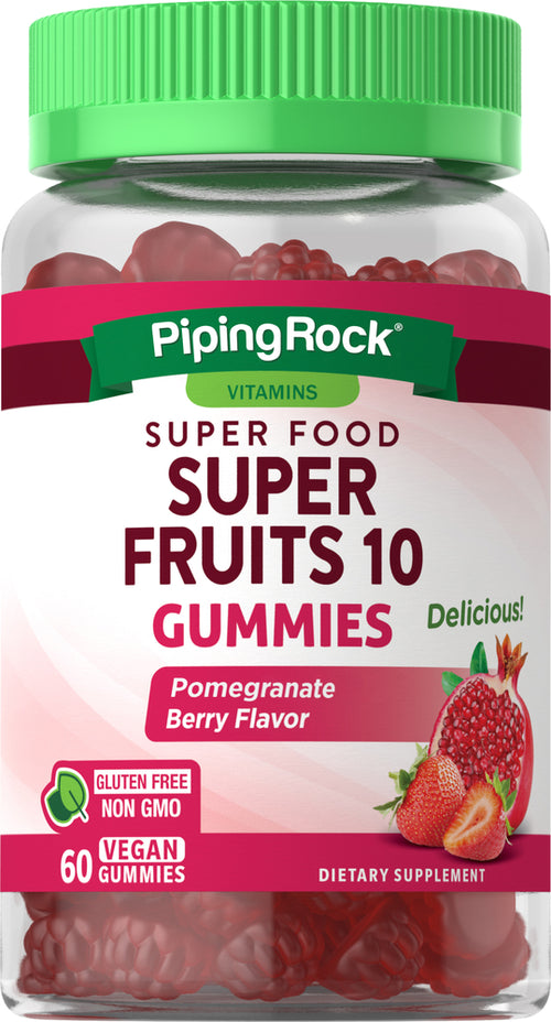 Super Fruit 10 (Natural Pomegranate Berry), 60 Vegan Gummies