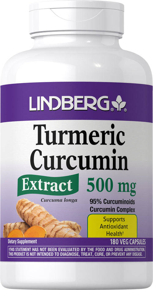 Turmeric Curcumin Standardized Extract, 500 mg, 180 Vegetarian Capsules