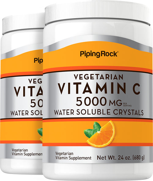 Vitamin C  Powder, 5000 mg (per serving), 24 oz (680 g) Bottles, 2  Bottles