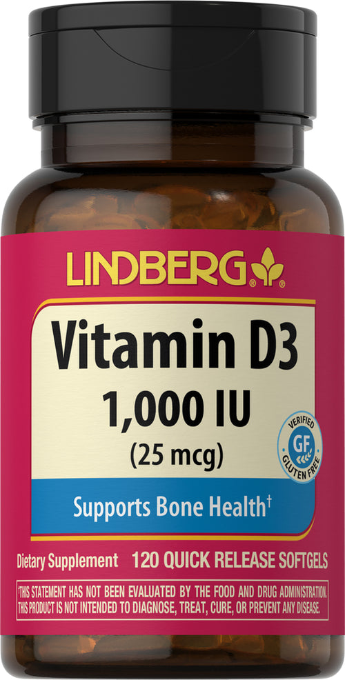 .Vitamin D3, 1000 IU, 120 Quick Release Softgels