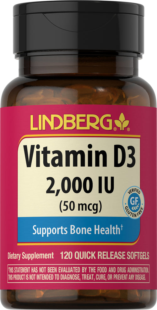 Vitamin D3, 2000 IU, 120 Quick Release Softgels