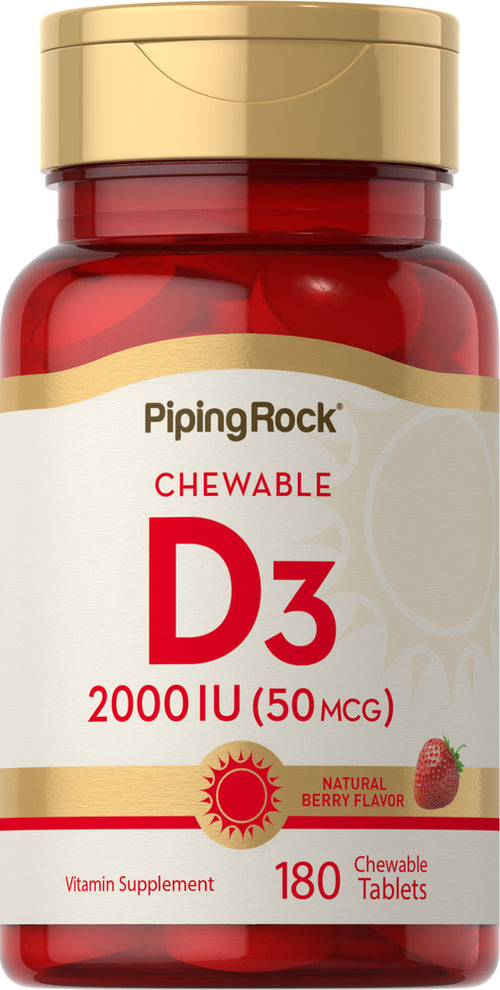 Vitamin D3 Chewable, 2000 IU, 180 Chewable Tablets