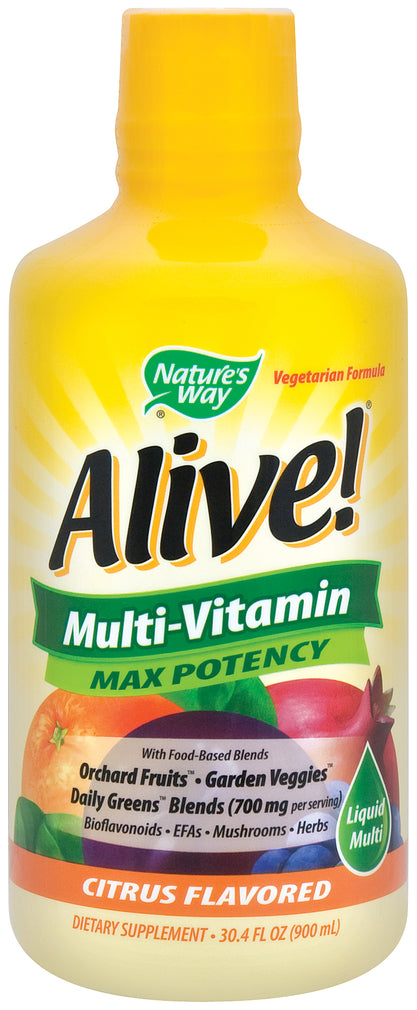 Líquido multivitaminas Alive! (sabor a cítricos) 30.4 fl oz 900 mL Botella/Frasco    