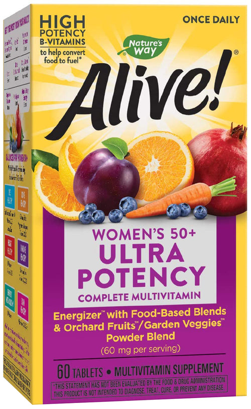 Comprimidos multivitaminas para mujeres mayores de 50 Alive! 60 Tabletas       