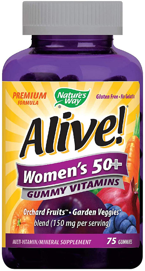 Pastillas de goma multivitaminas para mujeres mayores de 50 Alive! 75 Gomitas       