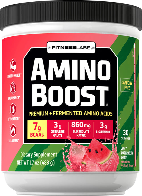 Amino Boost BCAA Powder (Juicy Watermelon Wave), 16.5 oz (483 g) Bottle