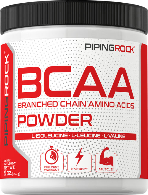 BCAA Powder (Branched Chain Amino Acids), 5000 mg (per serving), 9 oz (255 g) Bottle