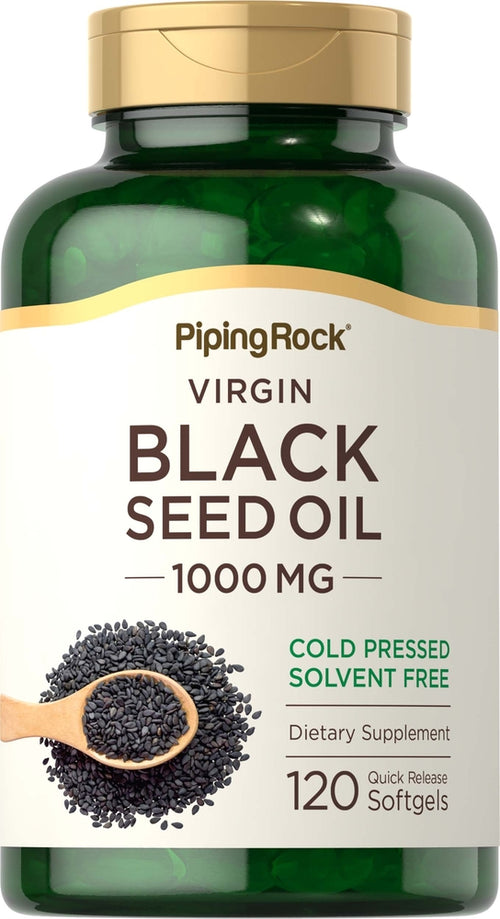 Aceita de semillas negras 1000 mg 120 Cápsulas blandas de liberación rápida     